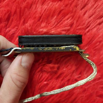DiMarzio DP100 Super Distortion 1977 - Double Black - 2 Conductor - Brass Baseplate - Not Functioning Both Coils Open image 4