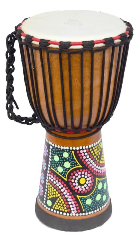 ECKO 40CM PAINTED DJEMBE - NATURAL BLOND image 1