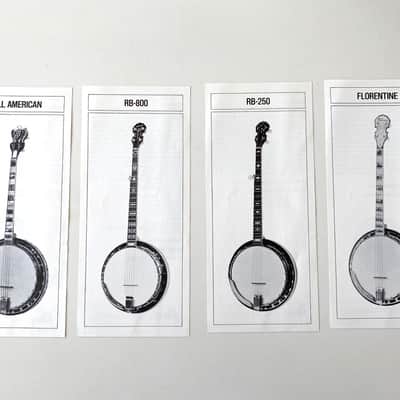 1981 Gibson Pre Owners Manual / Brochure: Banjo Series, All American, RB800, RB250, Florentine image 3