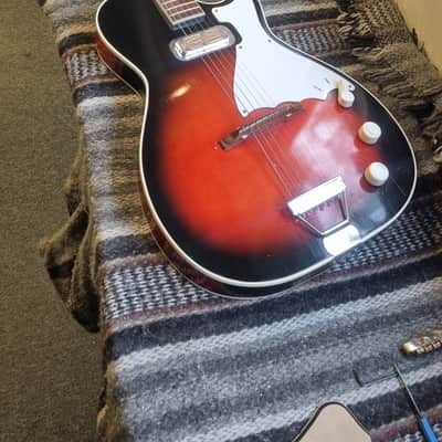 Harmony H47 Stratotone Mercury Vintage Guitar w/ DeArmond Gold Foil image 4
