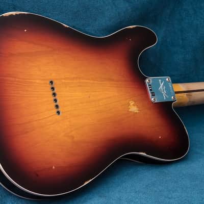 Custom Shop Fender 59 Telecaster, Custom Relic MN Wide-Fade Chocolate 3-Color, Sunburst 2022 - sunburst image 4