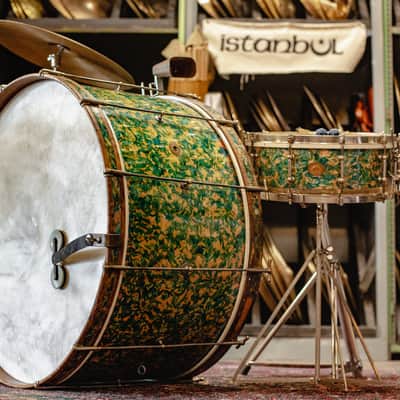 Ludwig  1930's 'Peacock Pearl Outfit' in Original Peacock Pearl Gen. II' - 14x27.5 & 5x14 image 1