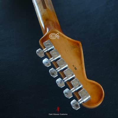 Fender Stratocaster Snowberry White Heavy Aged Relic by East Gloves Customs image 14