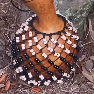 Sekere, Yoruba-style beaded gourd rattle, shekere, sakara image 2