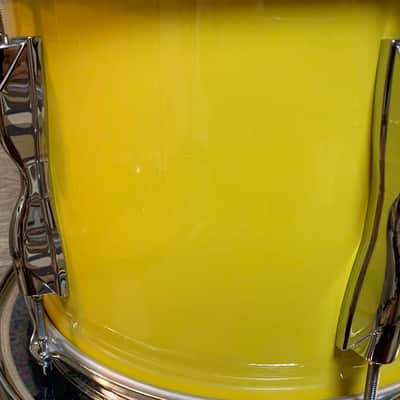 RARE Vintage Yamaha Recording Custom Birch pre-Yess 1983 Mellow (Canary) Yellow Drum Kit Set Gadd Sizes! image 9
