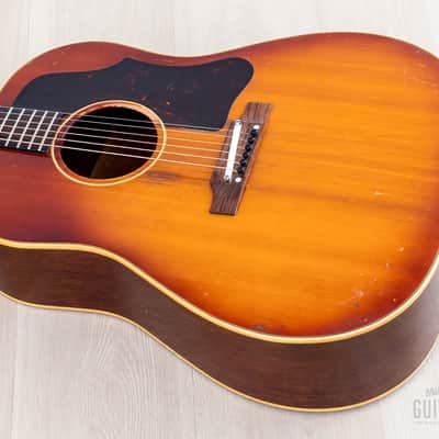 1961 Gibson J-45 ADJ Vintage Dreadnought Acoustic Guitar Cherry Sunburst w/ Case image 11