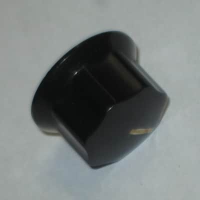 ONE litely relic'd MXR large (standard size) black plastic knob with white position line & dot, Push-On Style ECB134 (NO set screw) & ONE litely relic'd MXR Knob Cover (Foot Turner) ECB131 - from late 2000s image 15