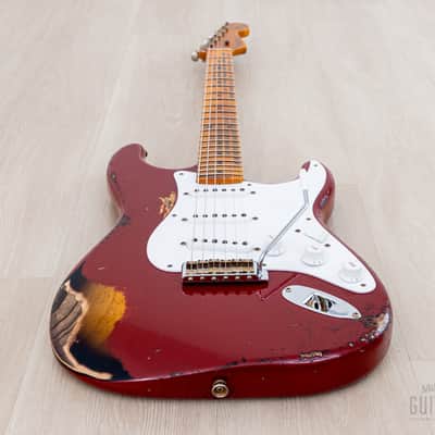 2024 Fender Custom Shop Limited Edition 1954 Stratocaster 70th Anniversary Heavy Relic, Cimarron Red Over Two-Tone Sunburst image 9
