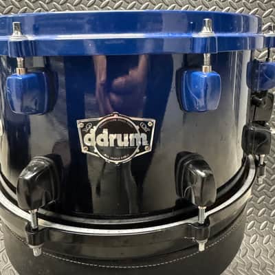 ddrum Dominio 13” x 7” Maple Snare Drum Black / Blue fade Die Cast Hoops image 2