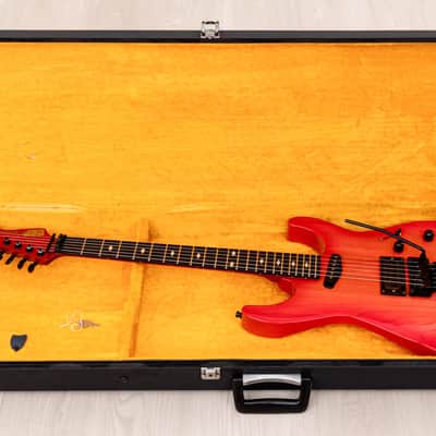 1980s ESP Custom Shop Vintage Superstrat “T. Shibahara” Pink Sunburst w/ Floyd Rose, Dimarzio & Case image 22