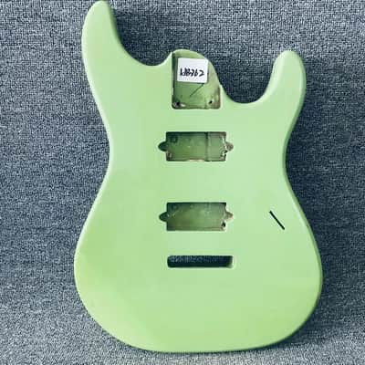 Green HH Guitar Basswood DIY Project Body image 1