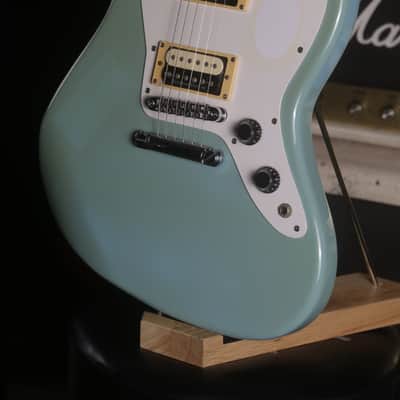 1999-2002 Fender Japan Offset Hybrid w/ JG66 Jaguar Neck / HH / Tune-O-Matic - Sonic Blue image 3