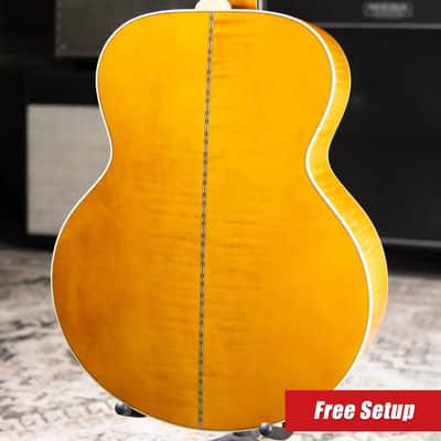 Epiphone 1957 SJ-200 Reissue Acoustic/Electric Guitar - Antique Natural with Hardshell Case imagen 2