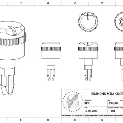 Reproduction Simmons MTM Knob image 3
