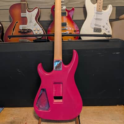 Hamer USA Diablo Electric Guitar Body Neck Project 1992 Pro Pink Paisley Metallic Refin image 16