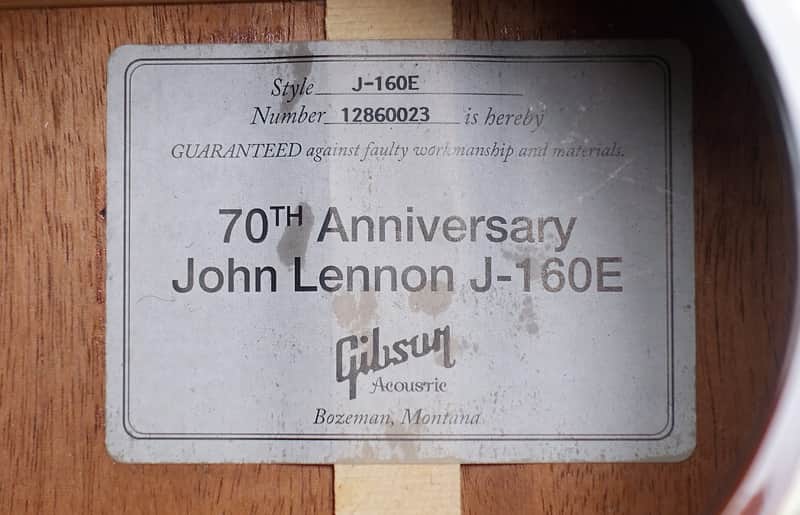 Gibson 70th Anniversary John Lennon J-160E 2011 - 2013 image 3