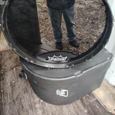Dynasty 24" Marching Bass Drum with Case - Black Wrap image 5