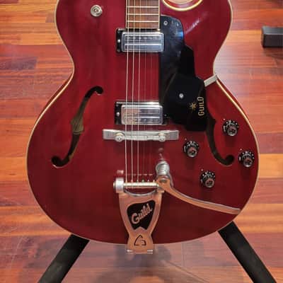 Guild Starfire III Hollow Body Guitar with Guild Bigsby & Brand New Gator Hard Case 1966 - Cherry Red image 1