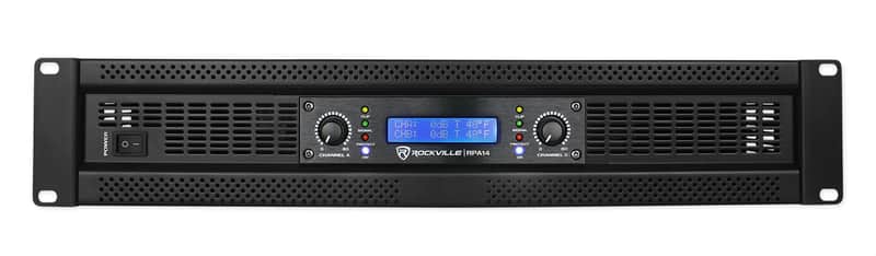 Rockville RPA14 7000 Watt Peak / 2000w RMS 2 Channel Power Amplifier Pro/DJ Amp image 1