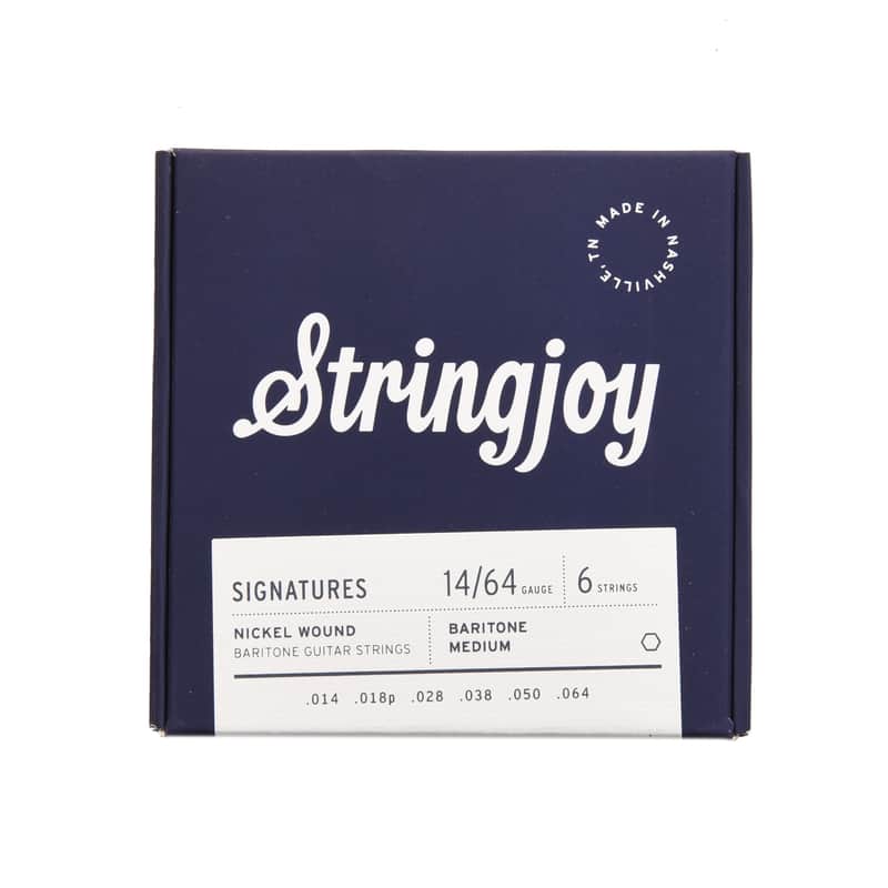 Stringjoy Signatures Baritone Balanced Medium Gauge 14-64 Nickel Wound Electric Guitar Strings image 1