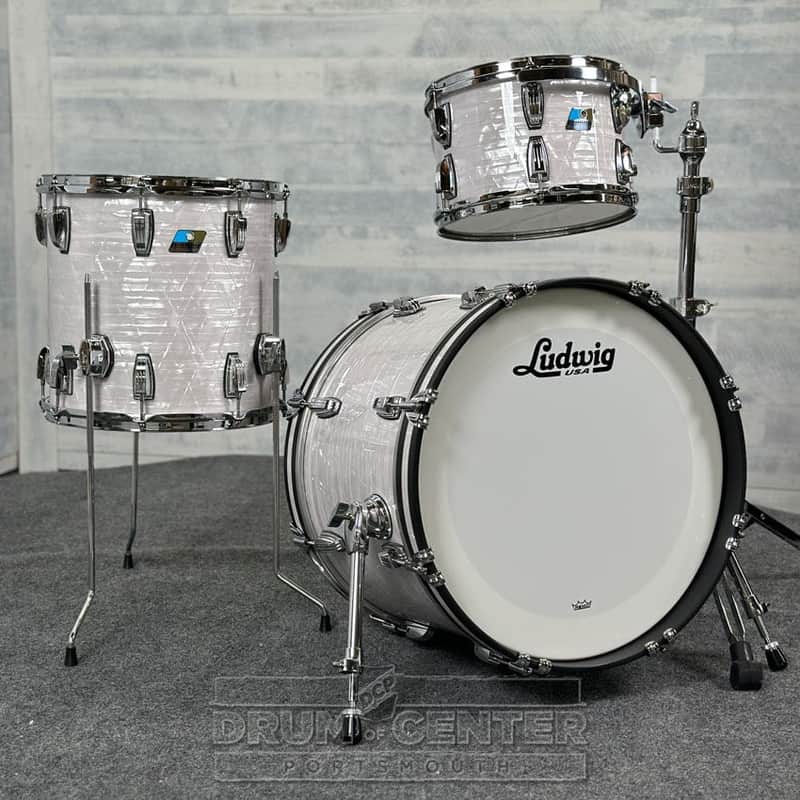Ludwig Classic Maple 3pc Drum Set 20/12/14 70s White Marine Pearl - DCP Exclusive! image 1