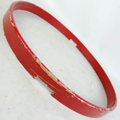Slingerland 14"Red Marching Snare Drum Resonant Wood Hoop/Rim Vintage Parade USA image 2