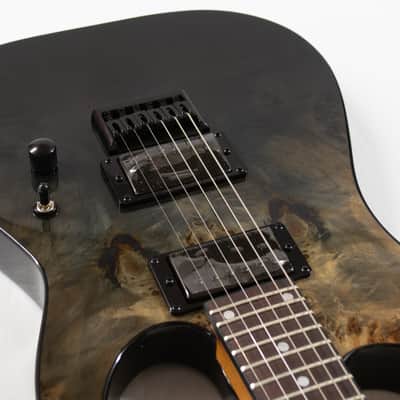 Schecter C-1 Standard Electric Guitar - Black Fade Burst Burl image 5