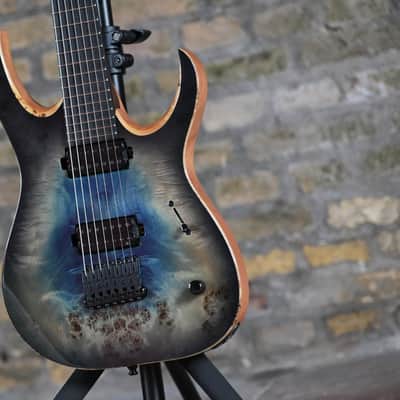 Mayones Duvell Elite 7, Schaller Hannes Bridge - Galaxy Blue Gloss image 3