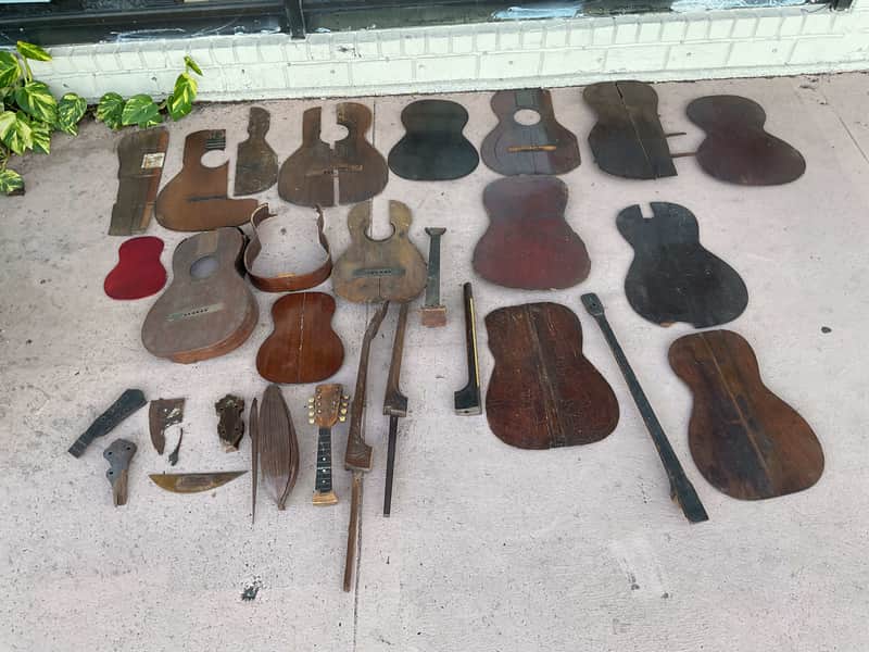 Various Vintage Mandolin and Banjo Necks and Guitar Bodies image 1