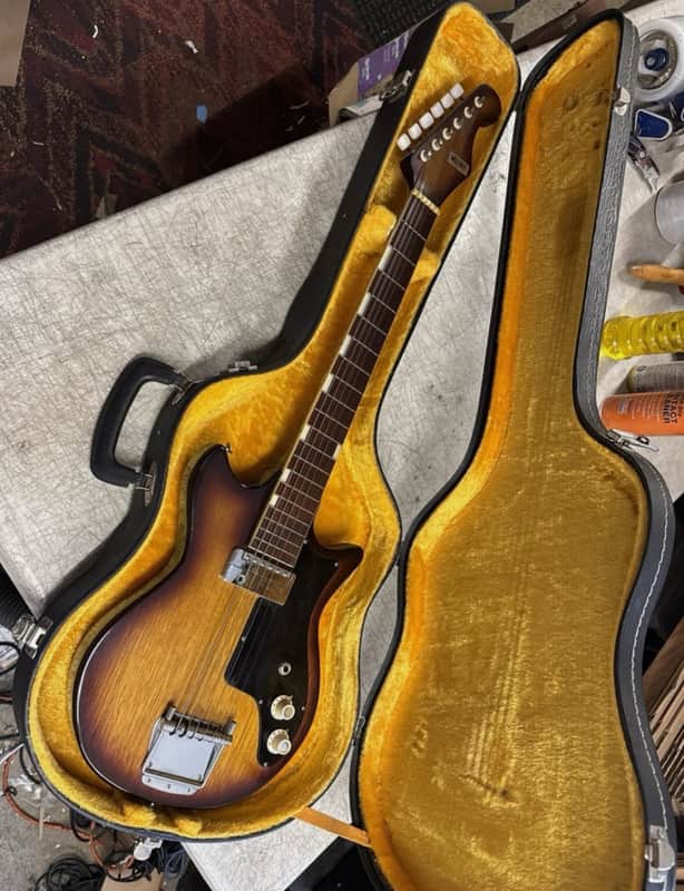 Vintage Melody JB-4 1960s MIJ Electric Guitar w/case. Clean and Rare! image 1