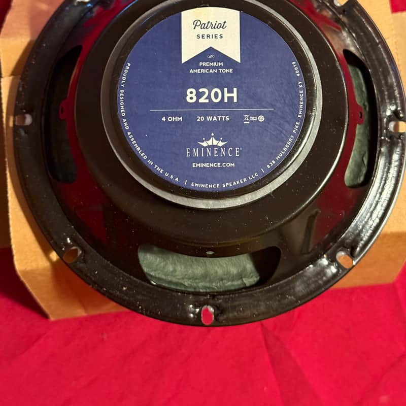 2010s Eminence Patriot 820H 8″ 20w 4 Ohm Replacement Speaker B…