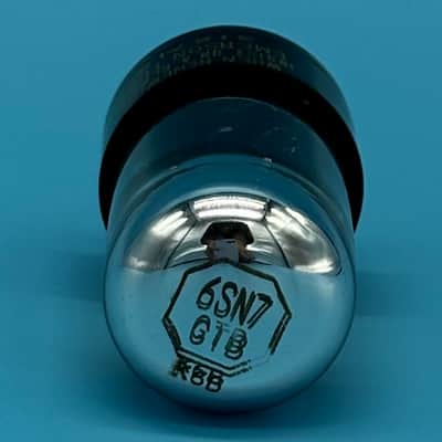 1950s Sylvania 6SN7GTB Vintage Chrome Top Black Plate Emerson Preamp Tube! T302 image 3