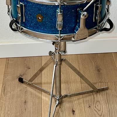 1950's WFL 4 Piece Drum Kit, Blue Aqua Sparkle, Complete W / Cases, Drop Dead Gorgeous image 10