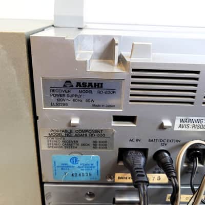 Asahi RD-830R Portable AM/FM Stereo Radio Cassette Recorder image 9