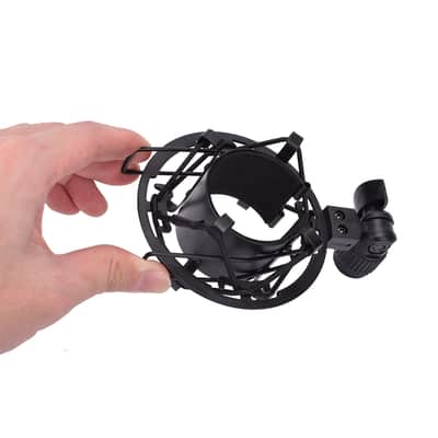 Live Audio BM-800 All Black Series Set Equipment Condenser Microphone Set with Accessories as Shown image 8