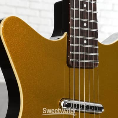 Danelectro Fifty Niner DC Semi-hollowbody Electric Guitar - Gold Top (59RGoldTopd1) image 4