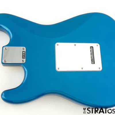 Fender Standard Stratocaster Strat BODY w/ HARDWARE, Poplar Aqua Marine Metallic image 2