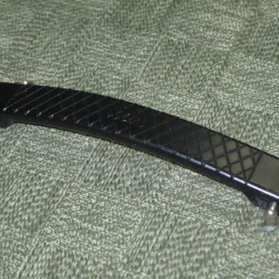 lite use (one mounting piece is broken) genuine Vox Black Plastic Dogbone Style Guitar Amplifier Handle with VOX logo and Diamond Pattern [Black hard - but flexible Plastic /  Metal Nickel mounting pieces (1 mounting piece is broken) + screws (from 2000) image 19