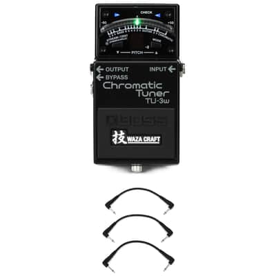 Boss TU-3W Waza Craft Chromatic Tuner with 3 Patch Cables image 1