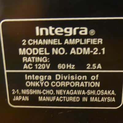 Integra ADM-2.1 Stereo Power Amplifier, 100W X 2 channels image 7