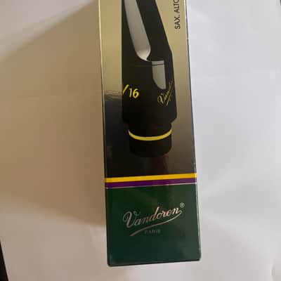 Vandoren SM813M V16 Series A7 Hard Rubber Alto Saxophone Mouthpiece - Medium Chamber 2010s - Black image 3