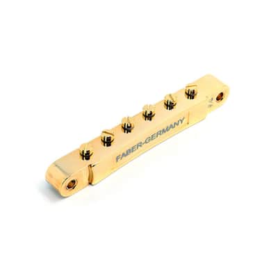 Faber Gold Brass saddles Bridge ABRH, Gibson style (ABR-1) image 2