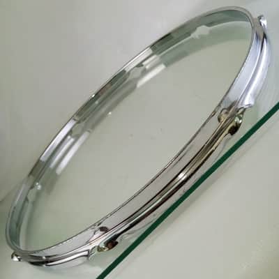 Ludwig 17"BRASS Tenor Tom Drum Batter Rim/Hoop 8Lug Triple-Flange 60s Chrome COB image 1