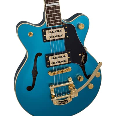 Gretsch Limited Edition G2655TG Streamliner Series Electric Guitar with Bigsby, Riviera Blue image 3