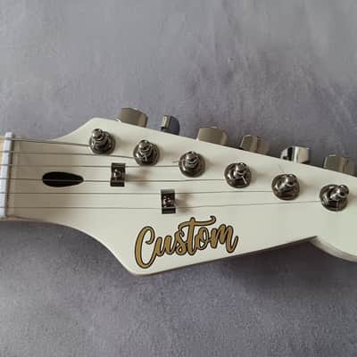 Stratocaster Style Electric Guitar, Custom White on White image 3