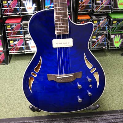 Crafter SAT-QMMS semi electro acoustic guitar - Quilted maple marine sunburst finish - Made in Korea image 13