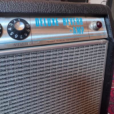 1968 Fender Deluxe Reverb "Drip Edge" Silverface w/Blackface circuit - Collector Grade image 4