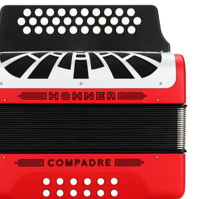 Hohner Compadre Diatonic Accordion - Keys of G/C/F - Red-NEW image 5