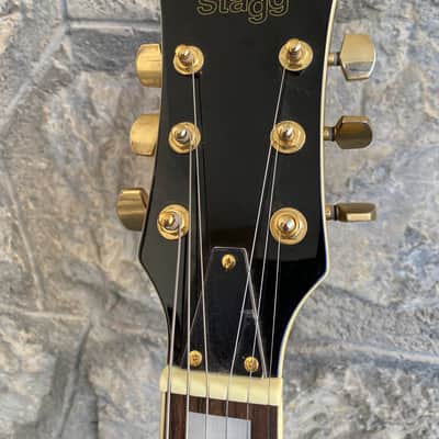 Stagg Custom Semi-Acoustic Guitar – ES-175 Style (Gold Hardware & Block Inlays) image 7