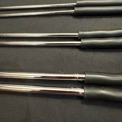 Triangle Beater Set, Homemade, 8 Piece (4 Pairs), 8" Length, w/Handmade Leather Case-EXCELLENT image 13